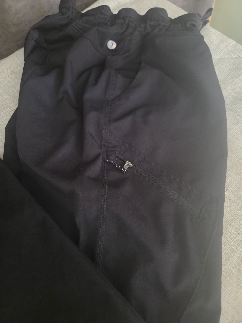 Womens Black Lululemon Scrub Pants - Brand Unspecified